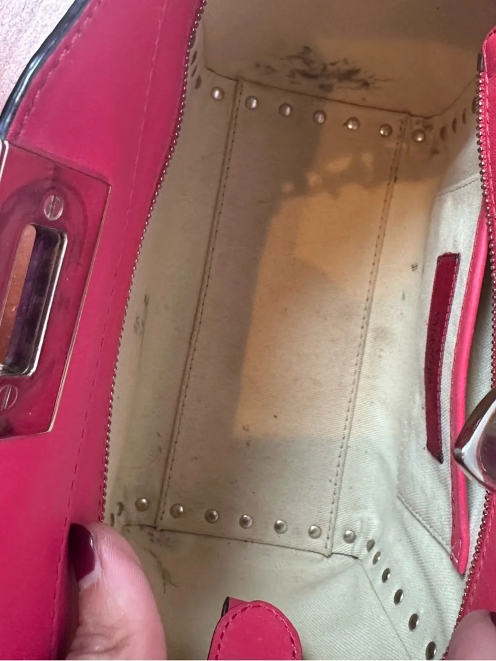 Valentino Garavani Rockstud Crossbody / Tote Bag - Hot Pink